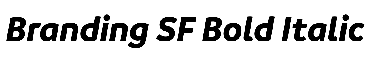 Branding SF Bold Italic